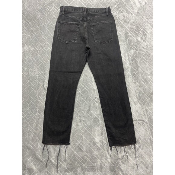 Frame Le Original Women's Buttonfly High-Rise Black Distressed Jeans Sz 26 - Picture 7 of 12